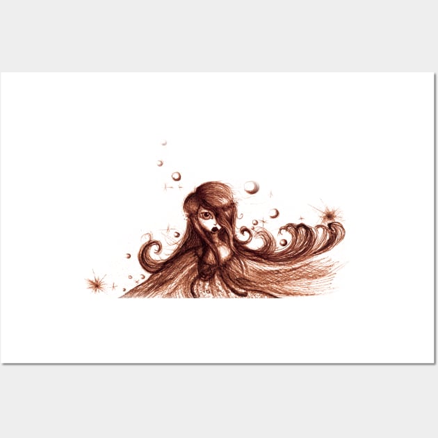 Windswept Princess Wall Art by 1Redbublppasswo